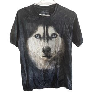 The Mountain Vincent Hie Siberian Husky Short Sleeve T-Shirt Black Size Mens S